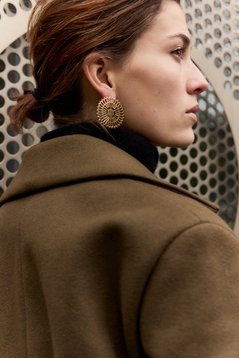 Corona de Espinas Fernando Higueras earrings handmade architectural jewellery made in Spain by Spada Studio