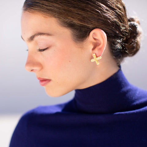 Mies van der Rohe German Pavilion Barcelona earrings handmade architectural jewellery made in Spain by Spada Studio