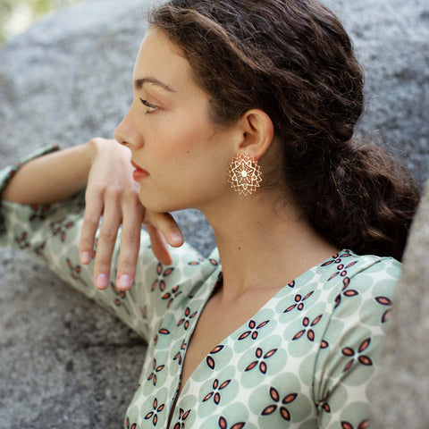 Lille Citadelle earrings – architecture jewellery handmade in Spain by Spada Studio