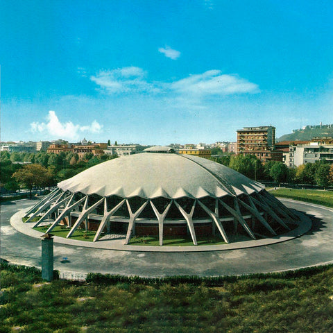 Palazzetto dello Sport Nervi Rome italy arrings handmade architectural jewellery made in Spain by Spada Studio